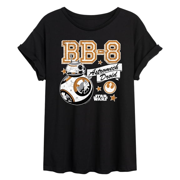 Star Wars: The Force Awakens - BB-8 Astromech Droid - Juniors Oversized Graphic T-Shirt