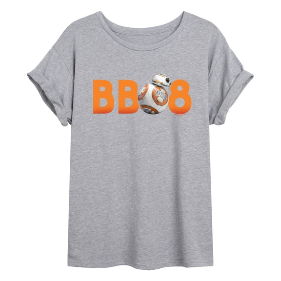 The Force Awakens - BB-8 Droid - Juniors Oversized Graphic T-Shirt