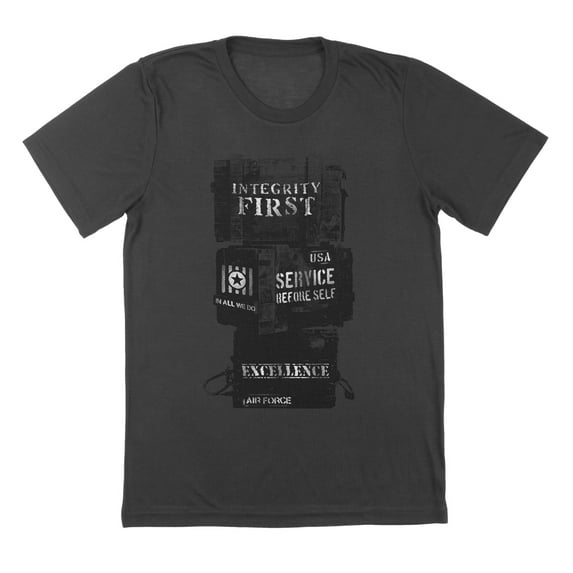 The Force Core Values Humor Graphic Charcoal Mens T-Shirt