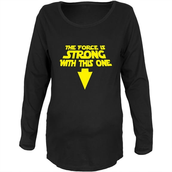 The Force Is Strong With This One Black Maternity Soft Long Sleeve T-Shirt - 2X-Large