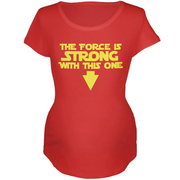 The Force Is Strong With This One Maternity Soft T Shirt Red SM