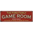 thumbnail image 1 of The Ford Family Red Game Room Metal 6x18 Sign 106180038033, 1 of 1