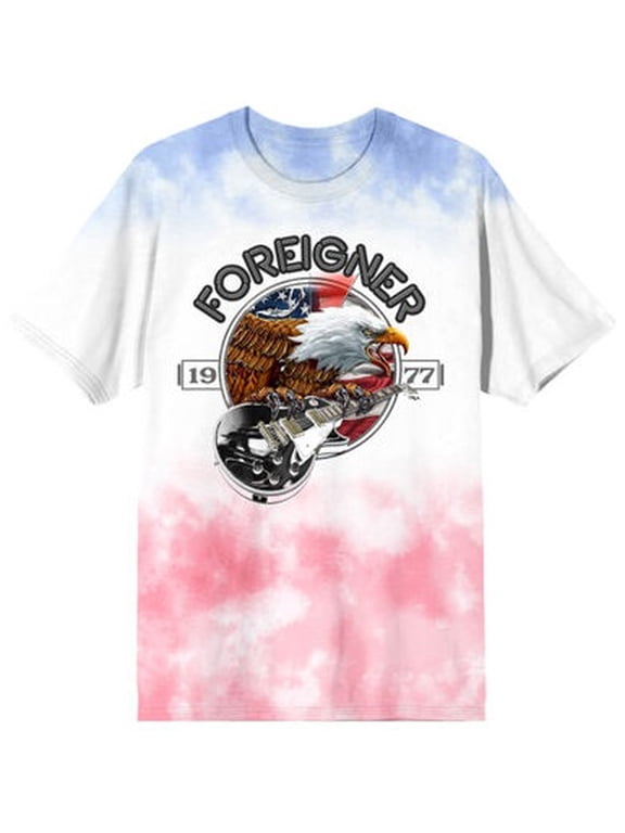 The Foreigner American Eagle Adult Americana Wash Crew Neck Short Sleeve T-shirt-3XL