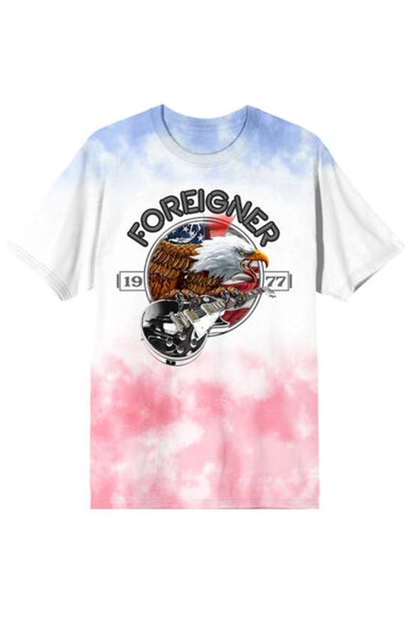 The Foreigner American Eagle Adult Americana Wash Crew Neck Short Sleeve T-shirt-XL