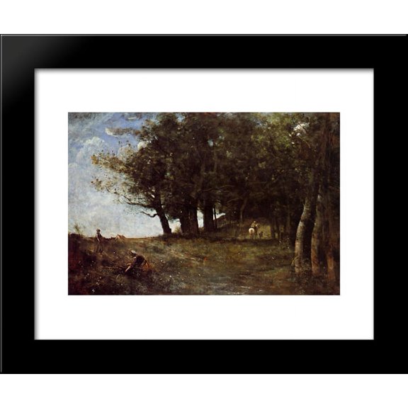 The Forestry Workers 20x24 Framed Art Print by Camille Corot