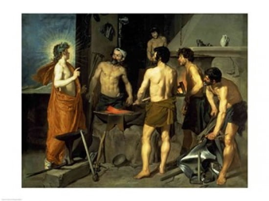 The Forge of Vulcan 1630 Canvas Art - Diego Velazquez (24 x 18)