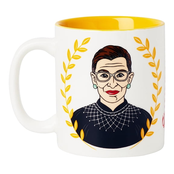 The Found SUPREME RBG Mug - Illustrated Ruth Bader Ginsburg Ceramic Coffee Cup for Hot or Cold Beverages
