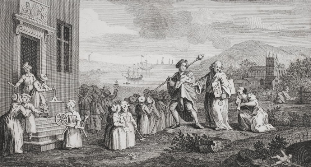 The Foundlings By William Hogarth Engraved By F Morellon La Cave Canvas Art - Ken Welsh Design Pics (20 x 10)