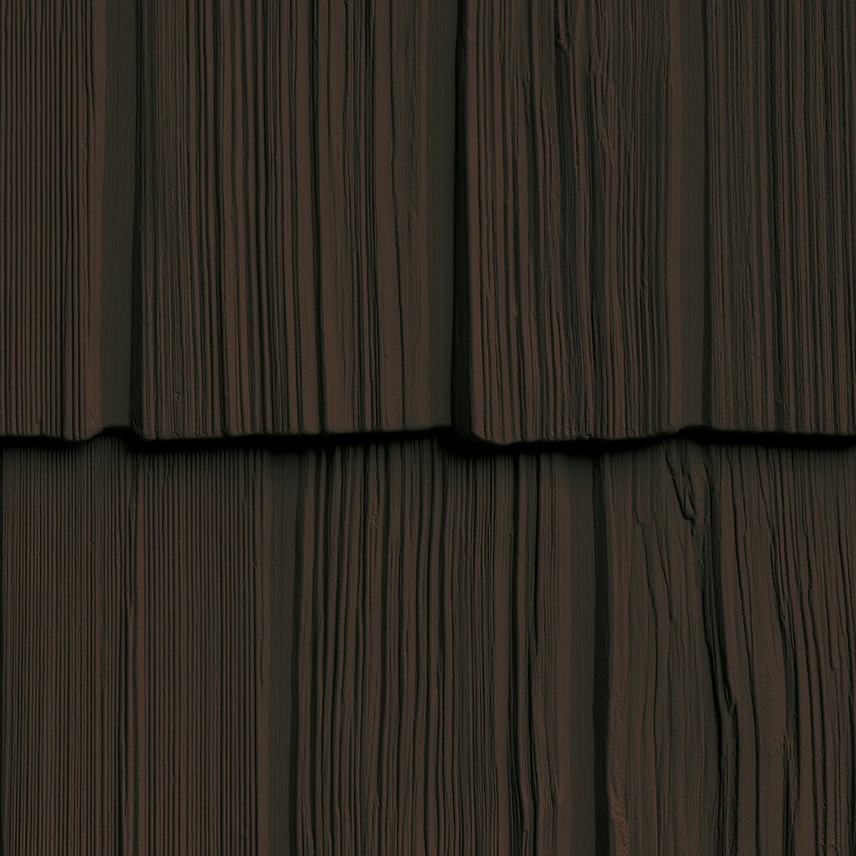 The Foundry 10"W x 62 1/2"L Exposure, Vinyl Staggered Shakes (23 Panels/Ctn. = 100 Sq. Feet), 594 - Musket Brown