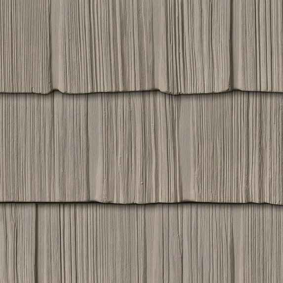The Foundry 10"W x 62 1/2"L Exposure, Vinyl Staggered Shakes (23 Panels/Ctn. = 100 Sq. Feet), 820 - Vintage Taupe