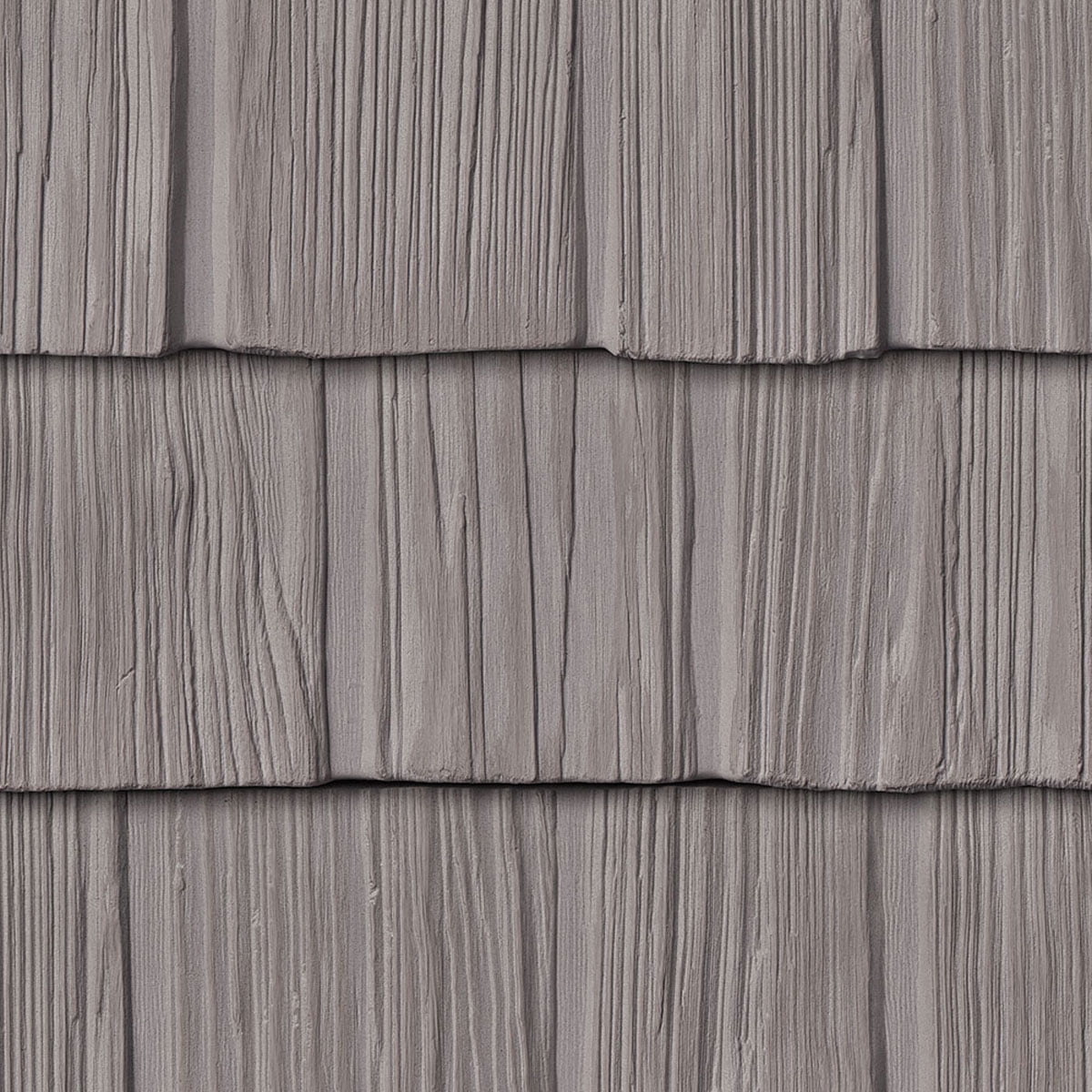 The Foundry 10"W x 62 1/2"L Exposure, Vinyl Staggered Shakes (23 Panels/Ctn. = 100 Sq. Feet), 827 - Colonial Grey