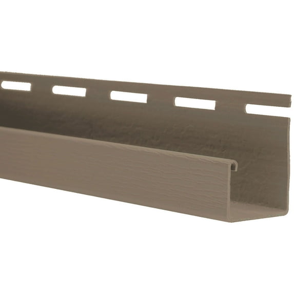 The Foundry 3/4"W x 90"L J-Channel For use with all Vinyl Siding systems excluding Staggered Shakes (20 Strips/Ctn. = 150 Ln. Feet), 809 - Rustic Cedar