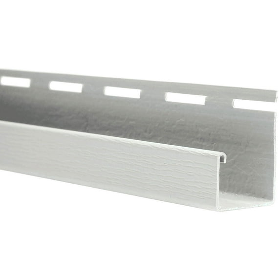 The Foundry 3/4"W x 90"L J-Channel For use with all Vinyl Siding systems excluding Staggered Shakes (20 Strips/Ctn. = 150 Ln. Feet), 123 - Snow
