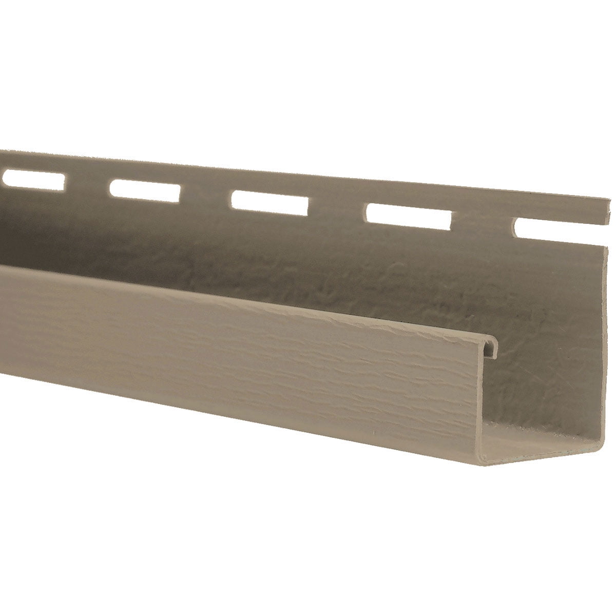 The Foundry 3/4"W x 90"L J-Channel For use with all Vinyl Siding systems excluding Staggered Shakes (20 Strips/Ctn. = 150 Ln. Feet), 246 - Toffee
