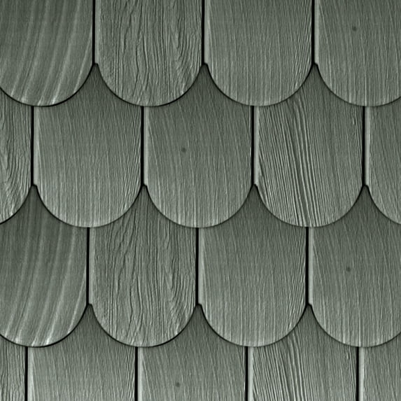 The Foundry Vinyl Round 6 Inch Shapes Siding (1/2 Square)