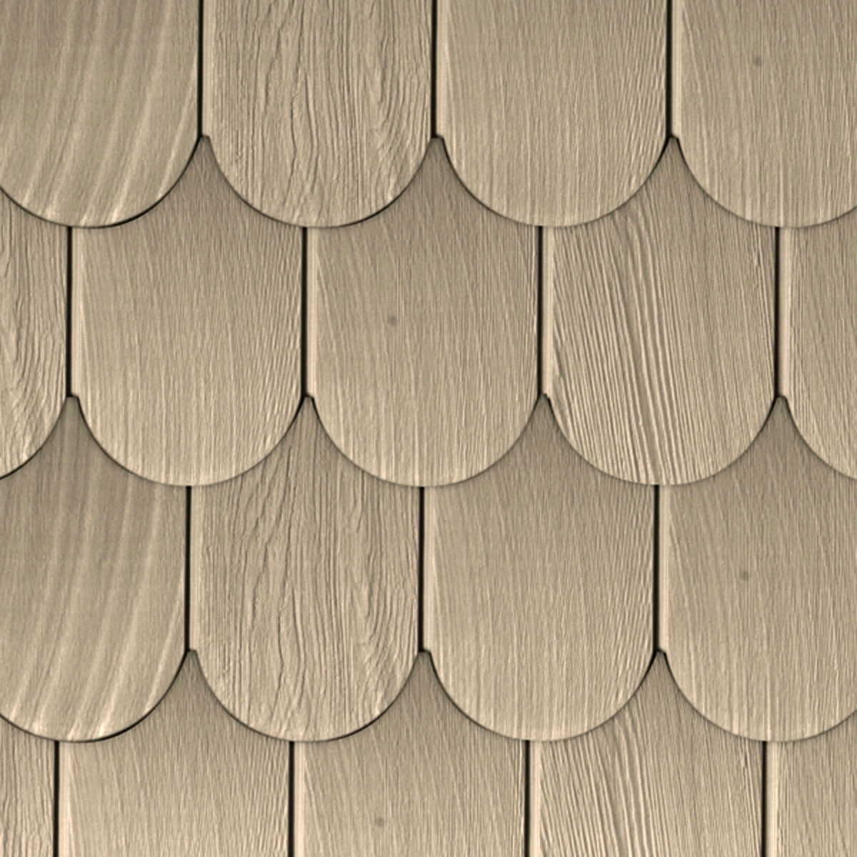 The Foundry 6"W x 60"L Exposure, Vinyl Round Shingles (20 Panels/Ctn ...