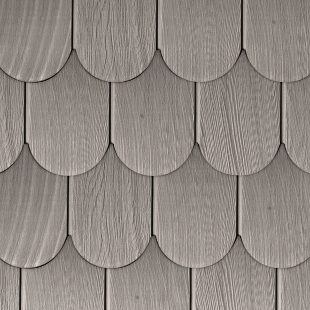The Foundry 6"W x 60"L Exposure, Vinyl Round Shingles (20 Panels/Ctn. = 50 Sq. Feet), 241 - Slate