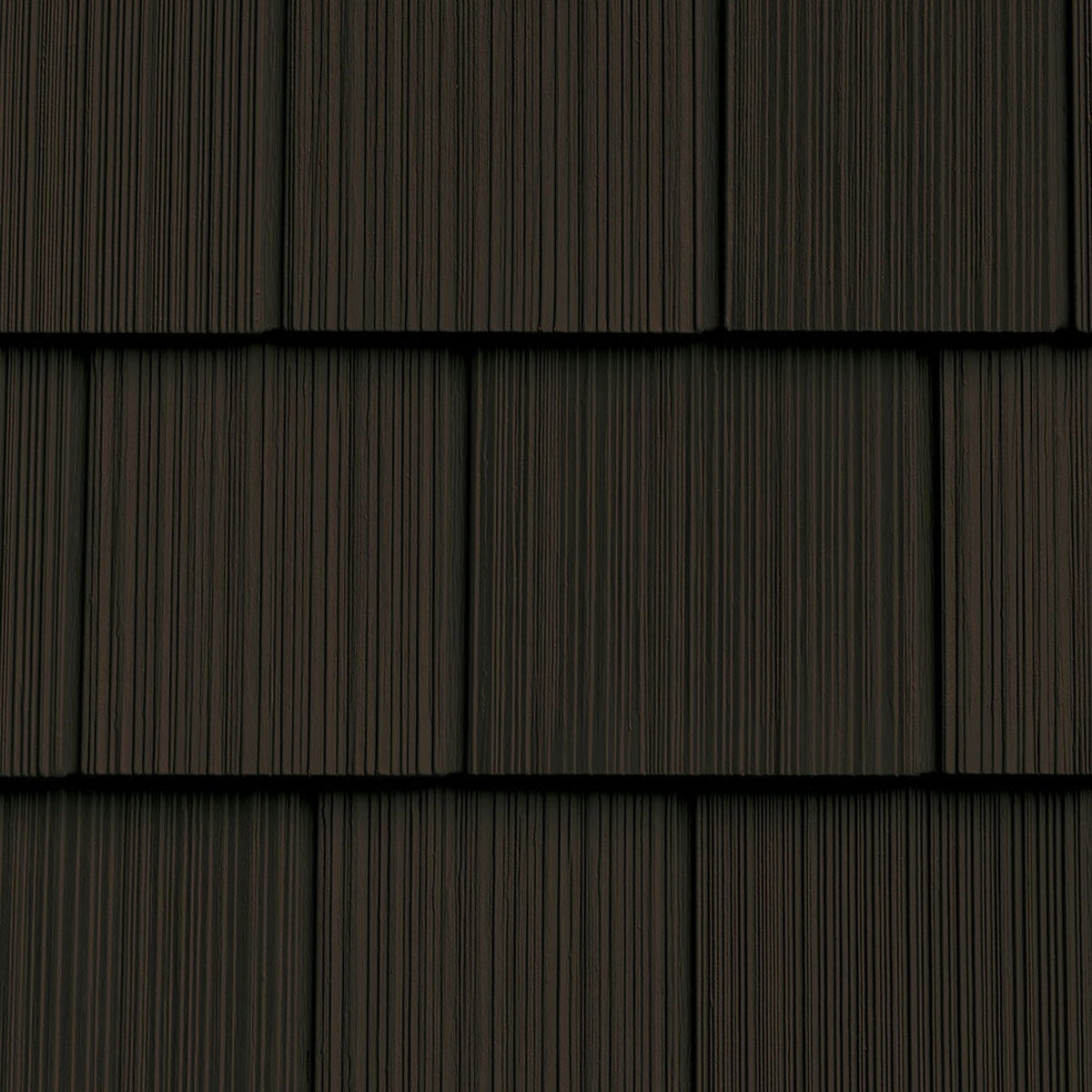 The Foundry 7"W x 60 3/4"L Exposure, Vinyl Perfection Shingles (34 Panels/Ctn. = 100 Sq. Feet), 594 - Musket Brown