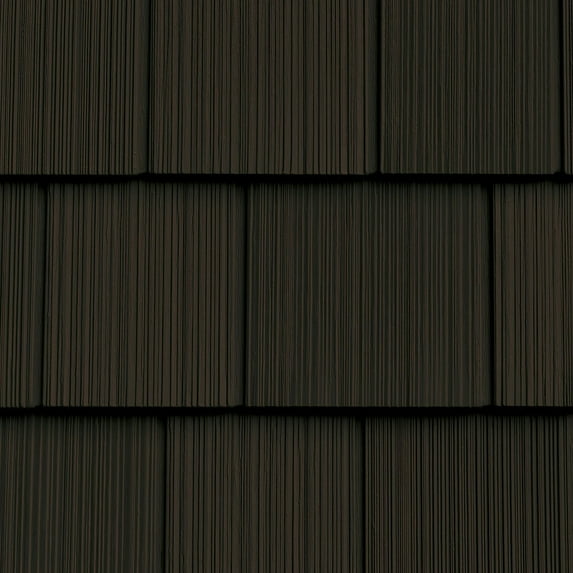 The Foundry 7"W x 60 3/4"L Exposure, Vinyl Perfection Shingles (34 Panels/Ctn. = 100 Sq. Feet), 594 - Musket Brown