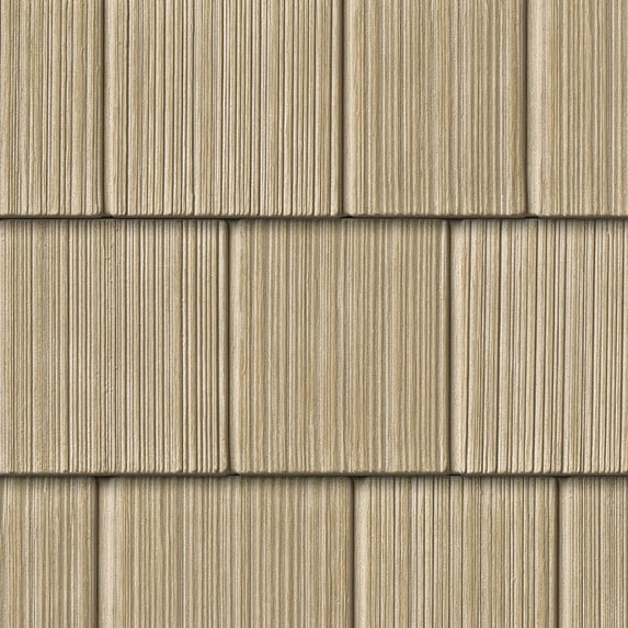 The Foundry 7"W x 60 3/4"L Exposure, Vinyl Perfection Shingles (34 Panels/Ctn. = 100 Sq. Feet), 804 - Vanilla Bean