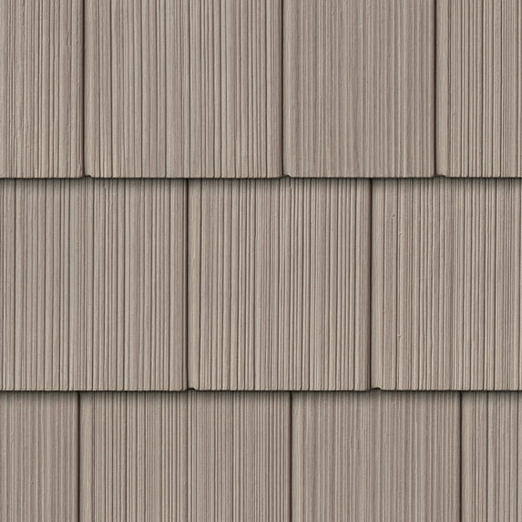 The Foundry 7"W x 60 3/4"L Exposure, Vinyl Perfection Shingles (34 Panels/Ctn. = 100 Sq. Feet), 820 - Vintage Taupe