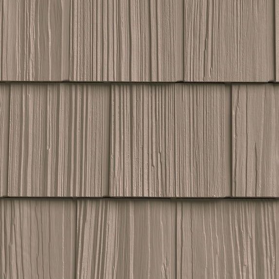 The Foundry 7"W x 60 3/4"L Exposure, Vinyl Split Shakes (34 Panels/Ctn. = 100 Sq. Feet), 095 - Lite Khaki