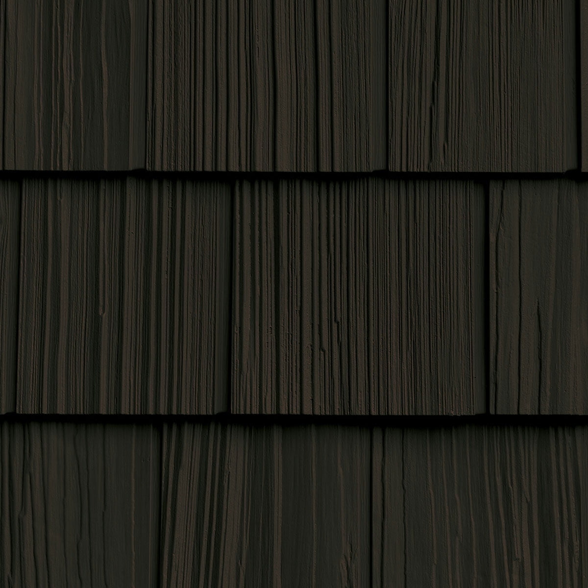 The Foundry 7"W x 60 3/4"L Exposure, Vinyl Split Shakes (34 Panels/Ctn. = 100 Sq. Feet), 594 - Musket Brown