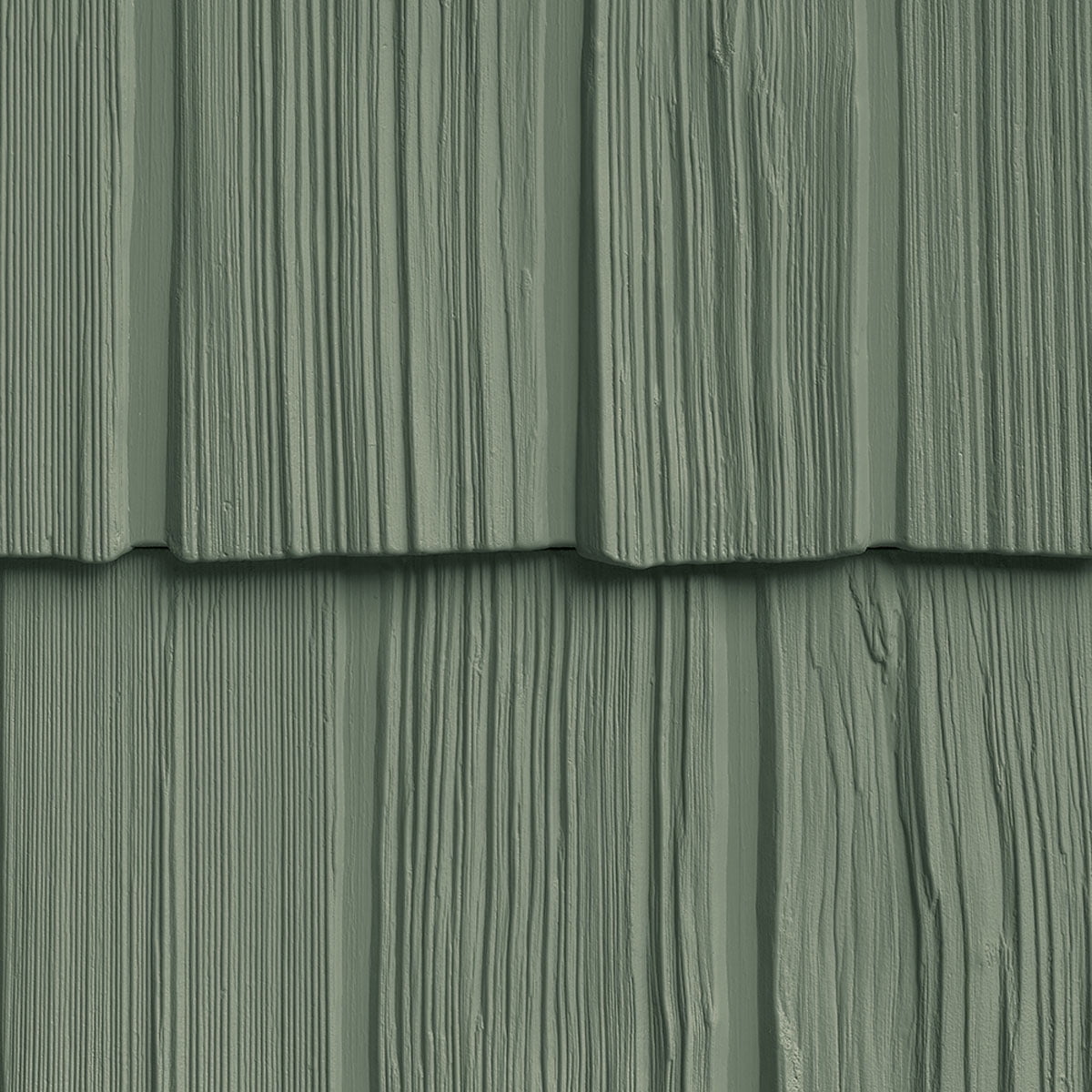 The Foundry 7"W x 60 3/4"L Exposure, Vinyl Staggered Shakes (34 Panels/Ctn. = 100 Sq. Feet), 152 - Forest Green