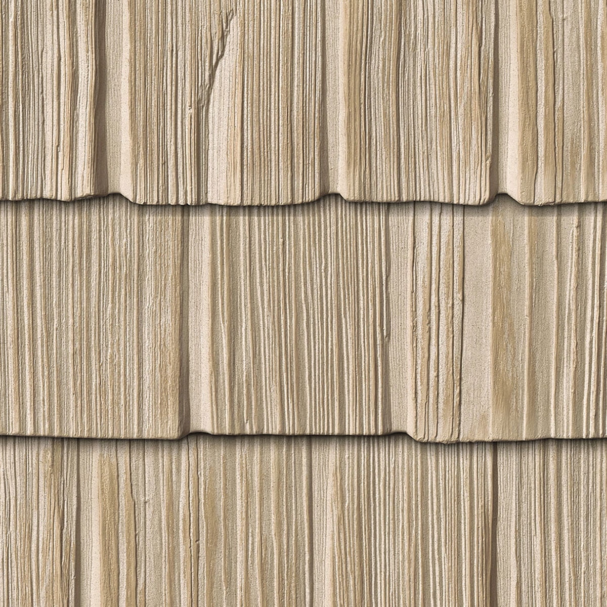 The Foundry 7"W x 60 3/4"L Exposure, Vinyl Staggered Shakes (34 Panels/Ctn. = 100 Sq. Feet), 804 - Vanilla Bean