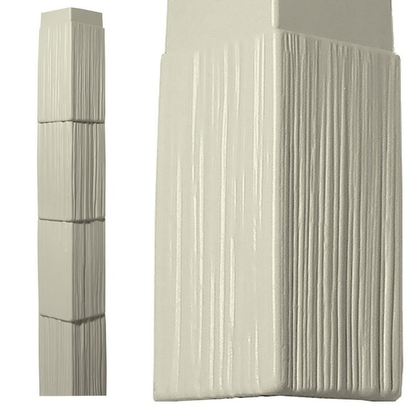 The Foundry 7"W x 60"H Corner Kit for 7" Perfection Shingles (4 Corners and 8 J-Channels), 034 - Eggshell