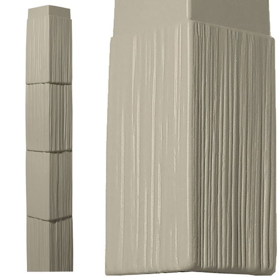 The Foundry 7"W x 60"H Corner Kit for 7" Perfection Shingles (4 Corners and 8 J-Channels), 048 - Sahara