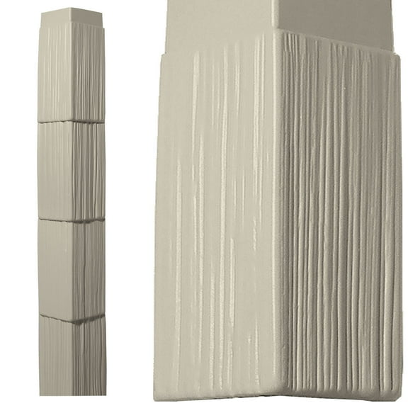 The Foundry 7"W x 60"H Corner Kit for 7" Perfection Shingles (4 Corners and 8 J-Channels), 116 - Seashell