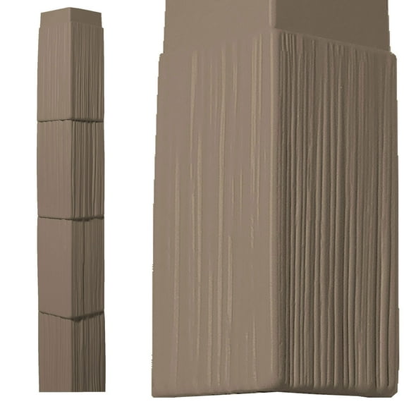 The Foundry 7"W x 60"H Corner Kit for 7" Perfection Shingles (4 Corners and 8 J-Channels), 809 - Rustic Cedar