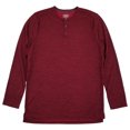 thumbnail image 1 of The Foundry Mens Big & Tall Burgundy Heather Long Sleeve Henley Shirt LT, 1 of 1