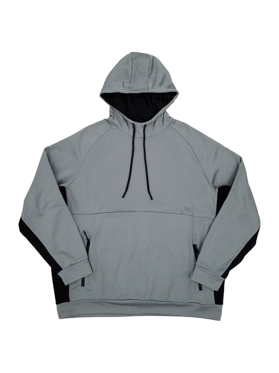 Mens Big & Tall Gray & Black Pullover Hoodie Sweatshirt 3XL