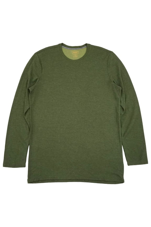 Mens Big & Tall Green Long Sleeve Crewneck T-Shirt Large Tall
