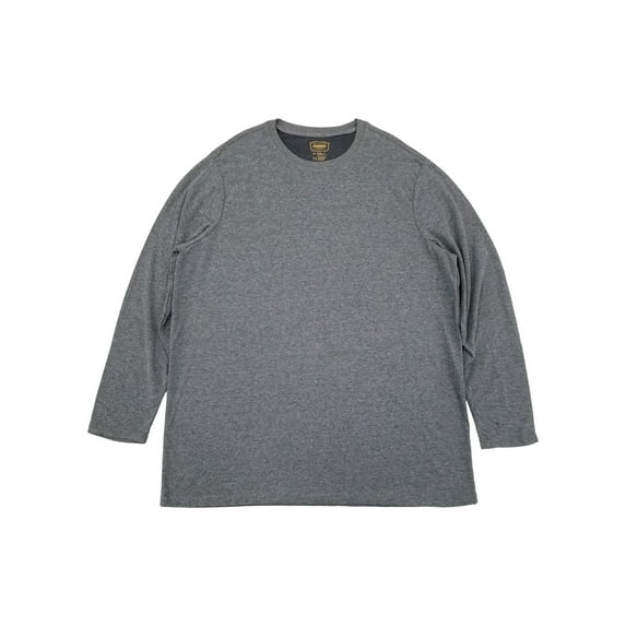 The Foundry Mens Big & Tall Heather Gray Long Sleeve Crewneck T-Shirt XLT