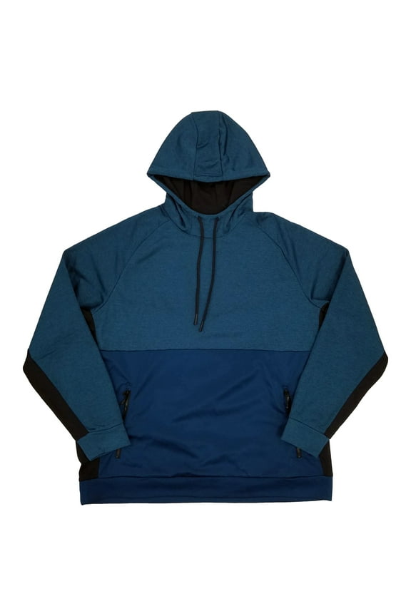 Mens Big & Tall Teal Heather Pullover Hoodie Sweatshirt 2XL
