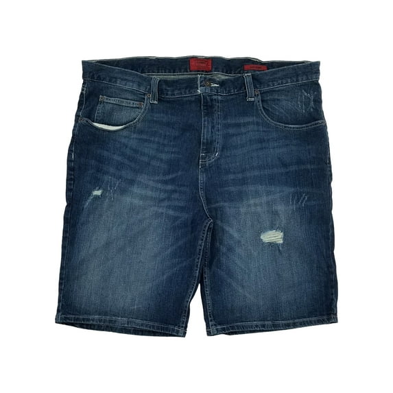 The Foundry Mens Medium Stone Wash Flex Ripped Denim Shorts 44W