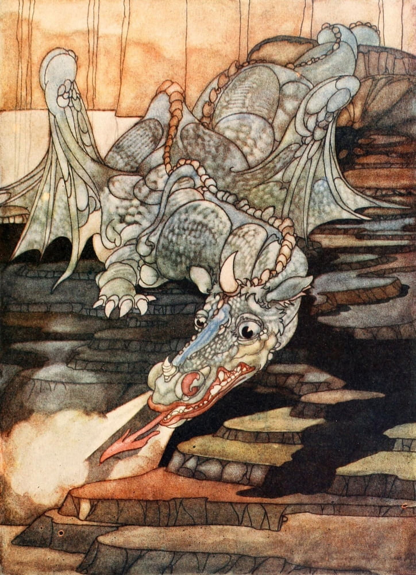 The Four Champions 1909 Dragon Canvas Art - Charles Robinson (18 x 24)