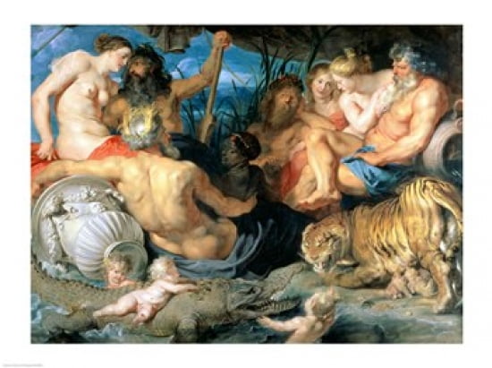 The Four Continents 1615 Canvas Art - Peter Paul Rubens (24 x 18)