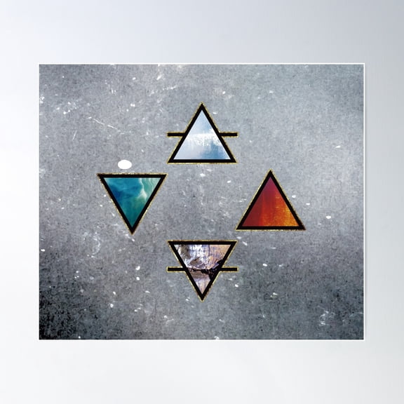 The Four Elements Poster Wall Art, Modern Wall Decor For Living Room Bedroom, 12x18 UNFRAMED