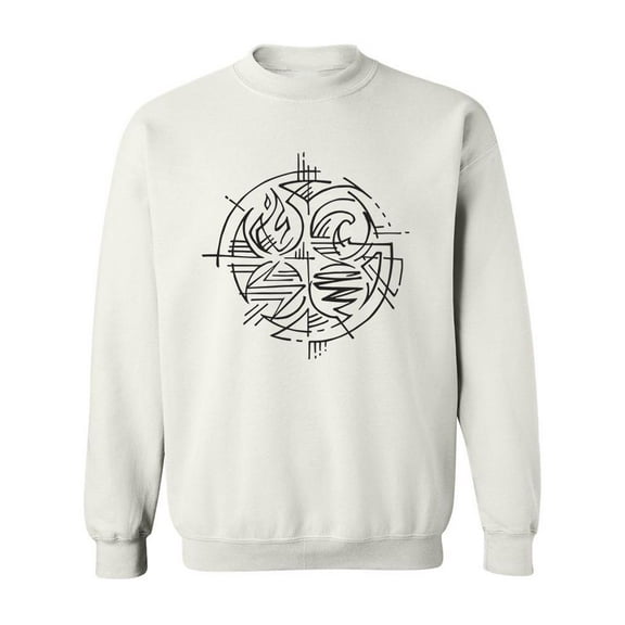 The Four Natural Elements Sweatshirt Men -Image by Shutterstock, Male 3X-Large