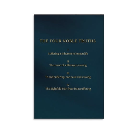 The Four Noble Truths Wall Art Picture Print Canvas Poster Wall Paint Art Posters Decor Modern Home Artworks Gift 12x18inch(30x45cm)