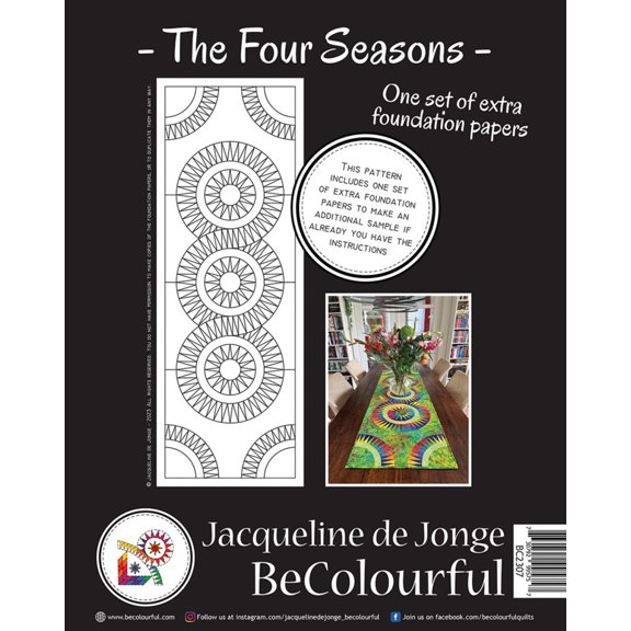 The Four Seasons Table Runner Spring Replacement Papers by Jacqueline De Jonge of Becolourful