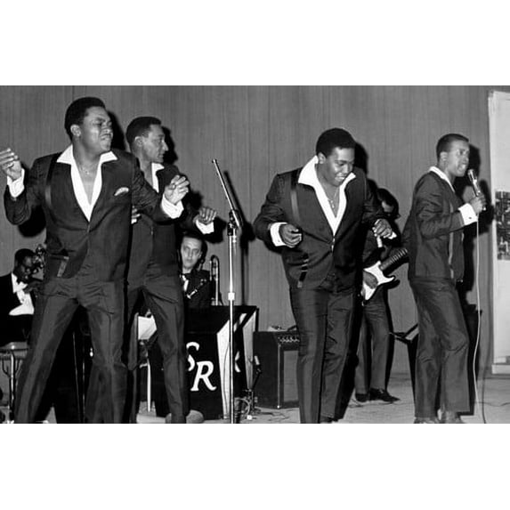 The Four Topsperforming on stage vintage b/w 24x36 Poster