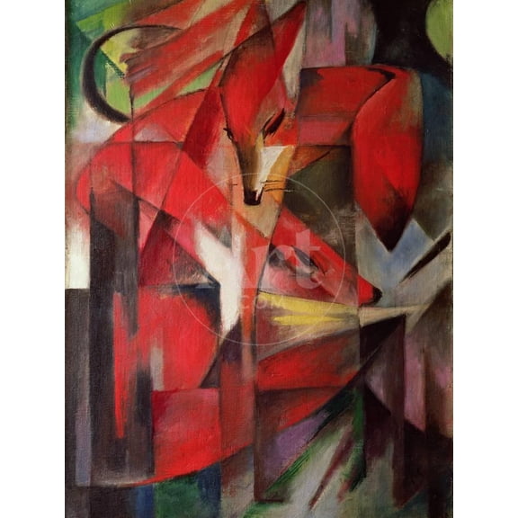 The Fox, 1913, Abstract Animals Unframed Giclee Print Wall Art by Franz Marc Sold by Art.Com