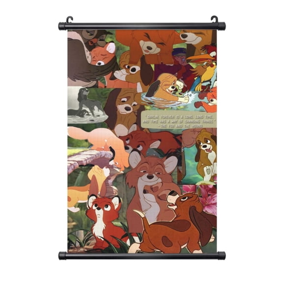 Hanging Poster Prints Canvas PVC Scroll Shaft Wall Art Painting Wall Banner Artwork Decor for Home Living Room Bedroom 16"X24"