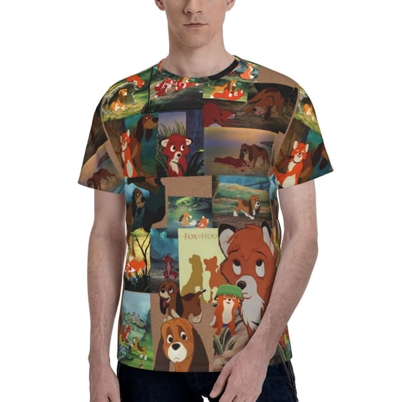 Men's T-Shirt Graphic Print Crew Neck Unisex Short Sleeve Hip Hop Adults Tees Top Streetwear