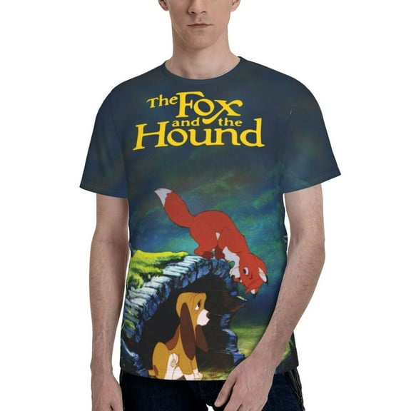 The Fox And The Hound Men's T-Shirt Graphic Print Crew Neck Unisex Short Sleeve Hip Hop Adults Tees Top Streetwear